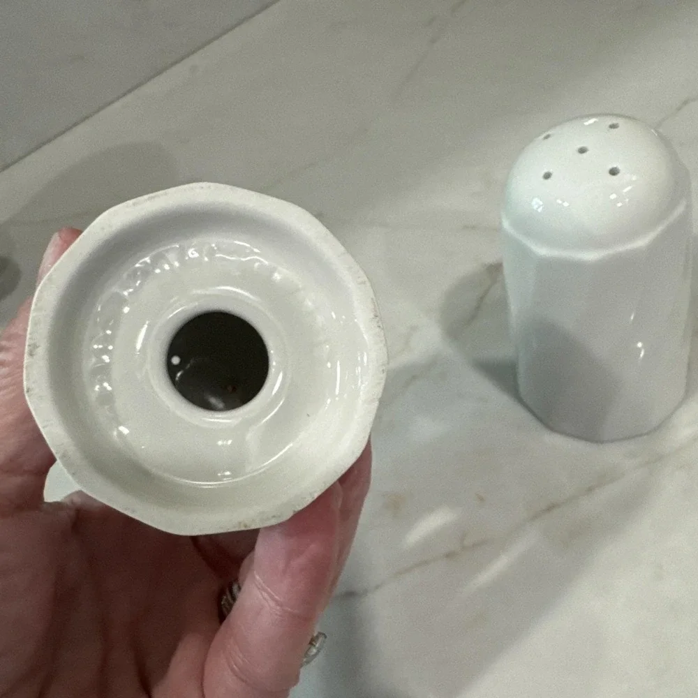 Johnson Brothers Regency White Ironstone Salt Pepper Shakers Made In England
